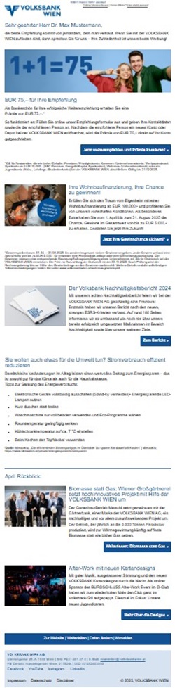aktueller Volksbank-Newsletter